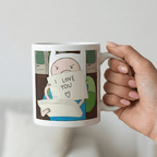 Mug « Adventure Time » Finn – Mème « I Love You » – Idée Cadeau Drôle & Romantique - Bel & Bel