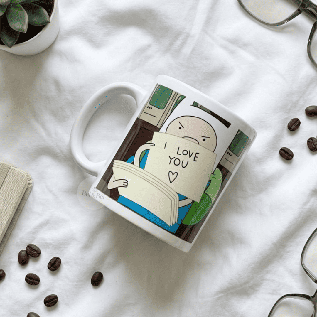 Mug « Adventure Time » Finn – Mème « I Love You » – Idée Cadeau Drôle & Romantique - Bel & Bel