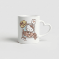 Mug Cœur Hello Kitty « Let's Go » – Voyage & Avion – Design Kawaii Aventure - Bel & Bel