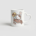 Mug Cœur Hello Kitty « Let's Go » – Voyage & Avion – Design Kawaii Aventure - Bel & Bel