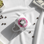 Mug Cœur « Kitty Coffee » – Design Rose Kawaii & Style Coffee Shop - Bel & Bel