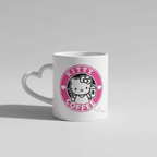 Mug Cœur « Kitty Coffee » – Design Rose Kawaii & Style Coffee Shop - Bel & Bel