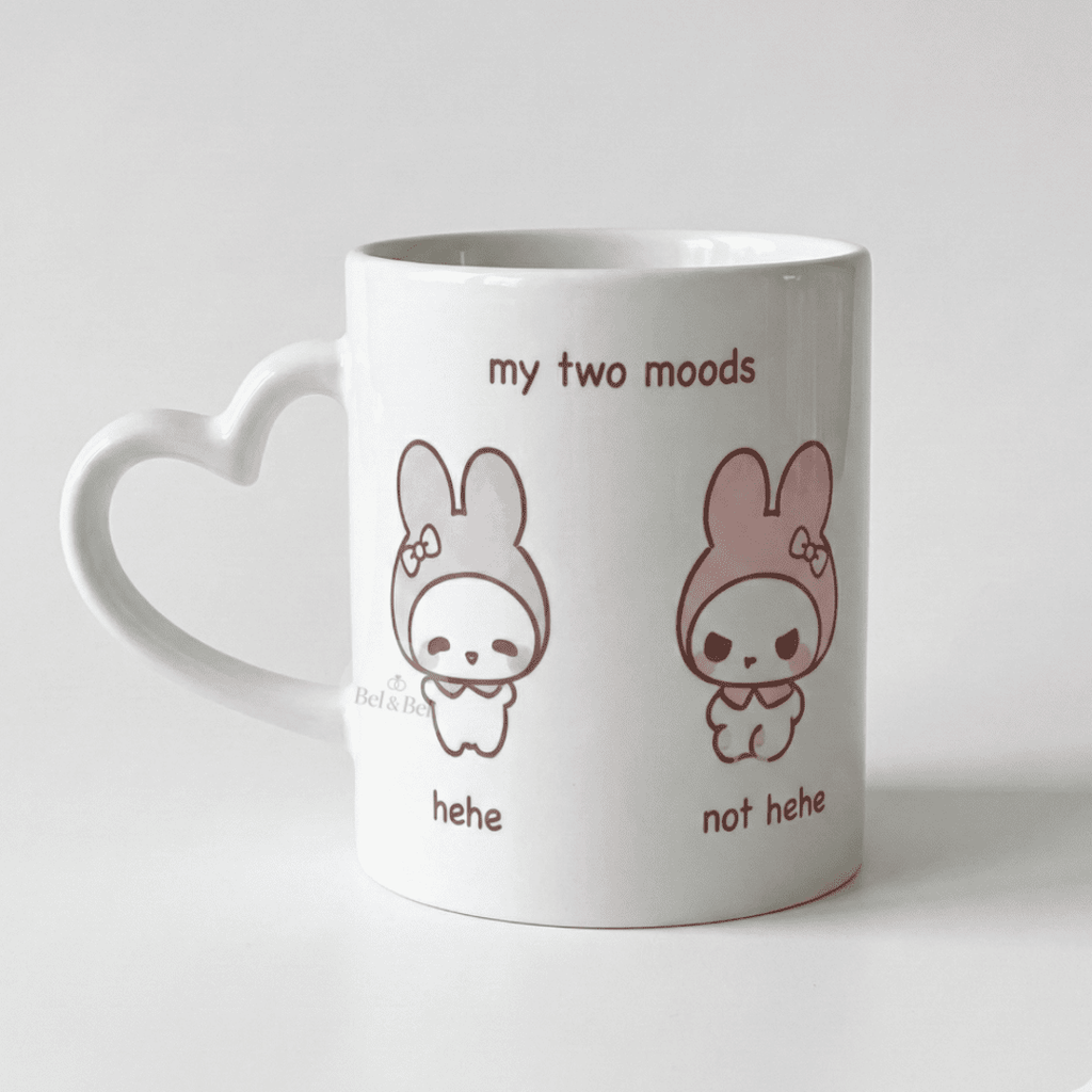 Mug Cœur My Melody « My Two Moods » – Hehe vs Not Hehe – Sanrio Kawaii - Bel & Bel
