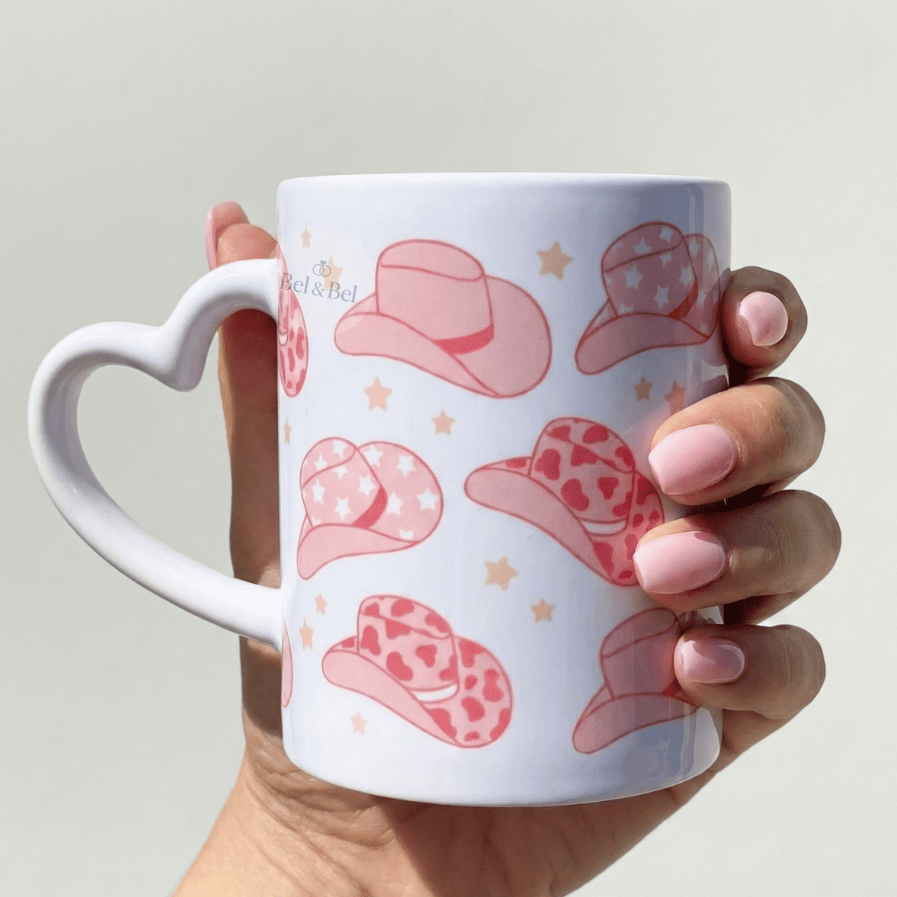Mug Cœur « Pink Cowgirl » – Chapeaux Roses & Western Aesthetic – Y2K - Bel & Bel