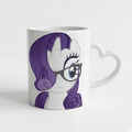 Mug Cœur Rarity « My Little Pony » – Lunettes & Style Chic – Design Mode - Bel & Bel