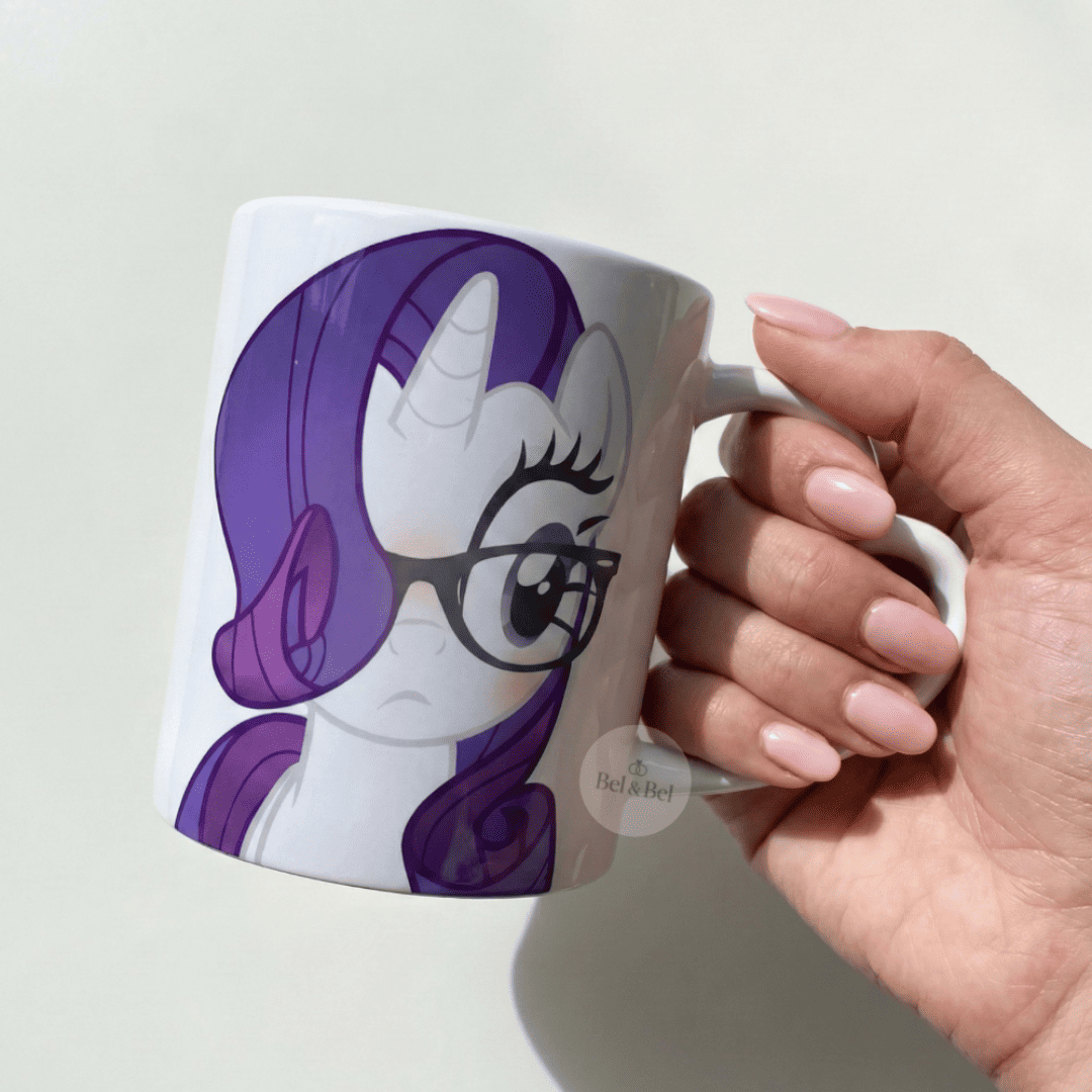 Mug Cœur Rarity « My Little Pony » – Lunettes & Style Chic – Design Mode - Bel & Bel