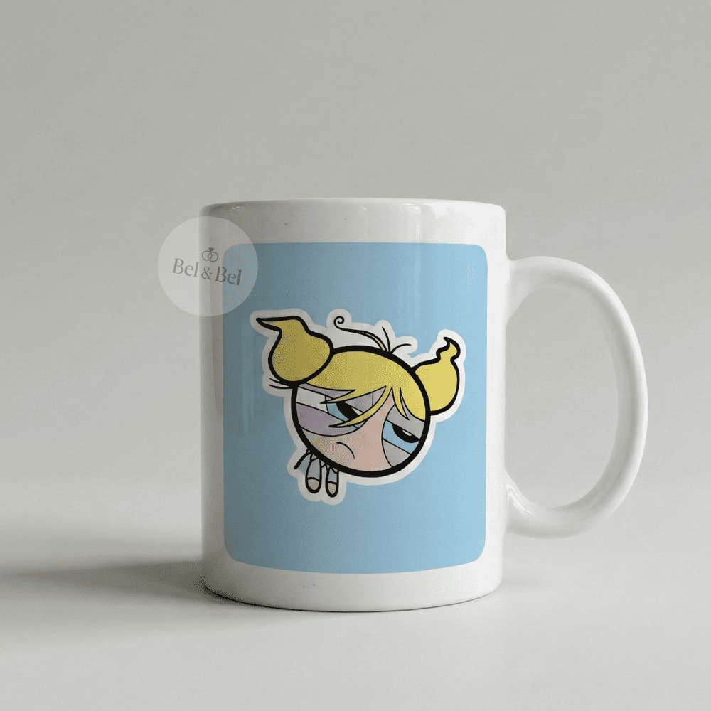 Mug « Les Super Nanas » Bulle – Design Bleu Pastel & Douceur – Powerpuff Girls - Bel & Bel