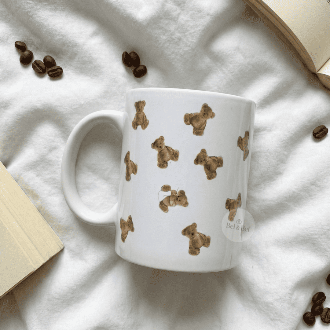Mug Motifs Oursons « Teddy Bears » – Design Vintage & Cozy - Bel & Bel